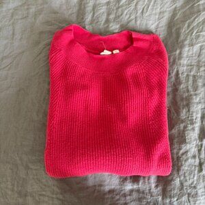 Gap Maternity Sweater Pink Wool Blend Ribbed Sweater Size:Medium